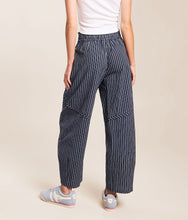 Load image into Gallery viewer, Navy Pinstripe Drawstring Pants