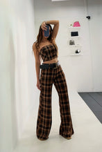 Load image into Gallery viewer, West Plaid Belted Pant Set