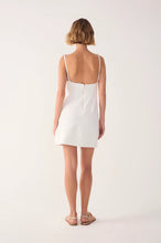 Load image into Gallery viewer, Off-White Embroidered Shell Strap Mini Dress