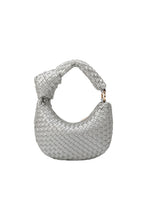Load image into Gallery viewer, Brigitte Silver Woven Charm Bag