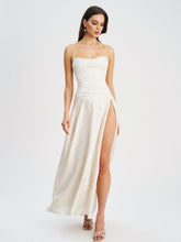 Load image into Gallery viewer, Raena Pearl White Jacquard Gown