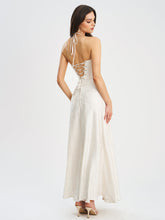 Load image into Gallery viewer, Raena Pearl White Jacquard Gown