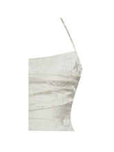 Load image into Gallery viewer, Raena Pearl White Jacquard Gown