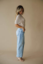 Load image into Gallery viewer, Asymmetric Cape Ruched Top- Sand