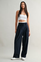 Load image into Gallery viewer, Pintuck Waist Contrast Suit Trouser Pants
