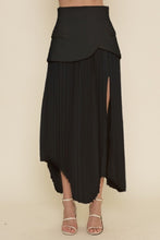 Load image into Gallery viewer, Nya Black Pleated Midi Skirt
