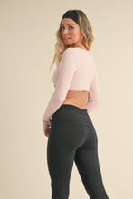 Load image into Gallery viewer, Twist Front Long Sleeve Crop Top
