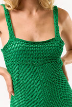 Load image into Gallery viewer, Emerald Green Crochet Maxi Dress
