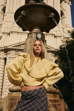 Load image into Gallery viewer, Pale Yellow Ruffle Sweater
