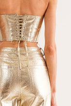 Load image into Gallery viewer, Gaia Gold Corset Top
