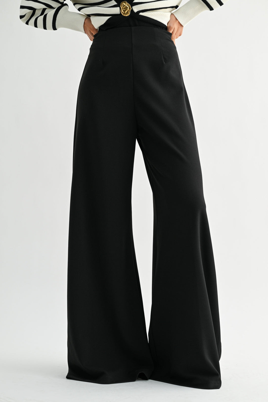 High Waist Black Palazzo Pant