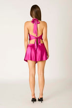 Load image into Gallery viewer, Magenta Satin Bandana Set
