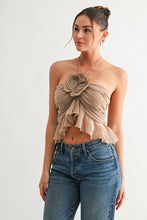 Load image into Gallery viewer, Petal Halter Ruffle Top - Taupe
