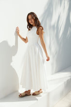 Load image into Gallery viewer, Boat Neckline White Maxi Dress
