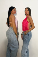 Load image into Gallery viewer, Halter Fringe Back Tie Bodysuit
