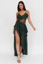 Load image into Gallery viewer, Hunter Green Lace Maxi Dress
