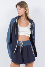 Load image into Gallery viewer, Zip Up Color Block Windbreaker Matching Shorts
