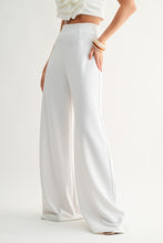 Load image into Gallery viewer, High Waist White Palazzo Pant
