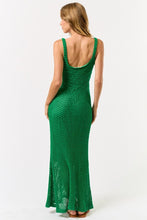 Load image into Gallery viewer, Emerald Green Crochet Maxi Dress
