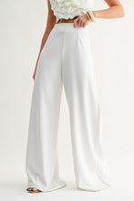 Load image into Gallery viewer, High Waist White Palazzo Pant
