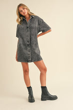 Load image into Gallery viewer, Dark Denim Short Dress
