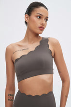 Load image into Gallery viewer, Helena Scalloped One Shoulder Sports Bra
