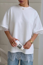 Load image into Gallery viewer, Lace Whisper Oversized Top - Light Pink
