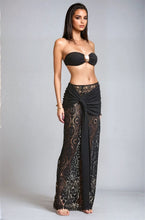 Load image into Gallery viewer, Sunset Soirée Black Lace Skirt Set
