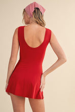 Load image into Gallery viewer, Sleeveless Wrap Tie Front Dress - Cherry
