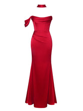 Load image into Gallery viewer, Ivona Red Satin Gown
