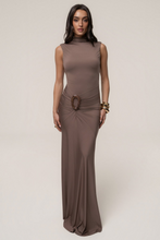 Load image into Gallery viewer, Mocha Buckle Maxi Dress
