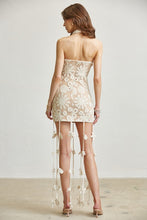Load image into Gallery viewer, Floral Crochet Fringe Mini Dress
