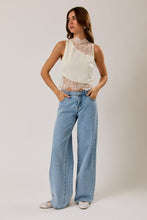 Load image into Gallery viewer, Lace Detail Satin Top- Ivory
