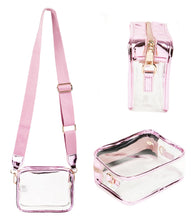 Load image into Gallery viewer, Metallic|Clear Stadium Crossbody Bag
