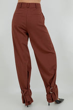 Load image into Gallery viewer, Soft Woven Trousers with Leg Opening Adjusters- Brick
