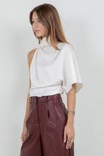 Load image into Gallery viewer, One Shoulder Asymmetrical Top with Self Scarf
