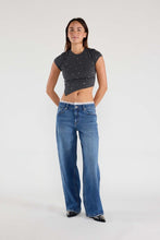 Load image into Gallery viewer, Waist Band Lace Baggy Wide Jeans
