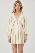 Load image into Gallery viewer, Cream V Neck Mini Dress
