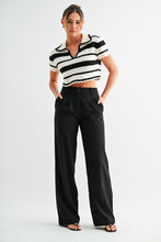 Load image into Gallery viewer, Riviera Stripe Crochet Knit Top

