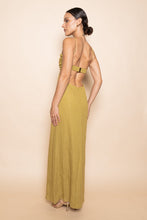 Load image into Gallery viewer, Resort Vacation Cutout Ring Halter Maxi Dress
