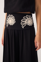Load image into Gallery viewer, Rio Soleil Black Embroidered Maxi Skirt
