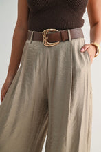 Load image into Gallery viewer, Satin Belted Wide Leg Pants
