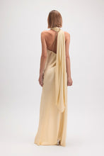 Load image into Gallery viewer, Lune Scarf Satin Dress- Butter Yellow
