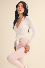 Load image into Gallery viewer, Long Sleeve V Neck Wrap Top
