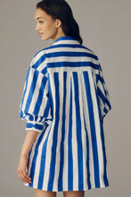 Load image into Gallery viewer, Blue Stripes Shirt Dress
