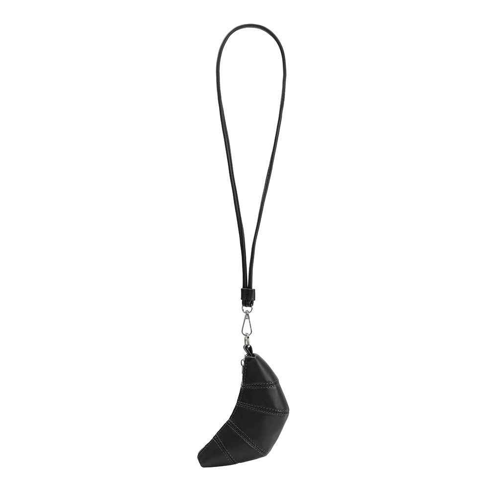 Croissant Mini Black Charm Bag