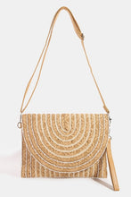 Load image into Gallery viewer, Two Tone Straw Clutch &amp; Crossbody
