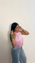 Load image into Gallery viewer, Halter Fringe Back Tie Bodysuit
