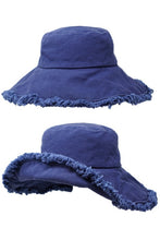 Load image into Gallery viewer, Navy Canva Bucket Hat
