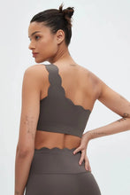 Load image into Gallery viewer, Helena Scalloped One Shoulder Sports Bra
